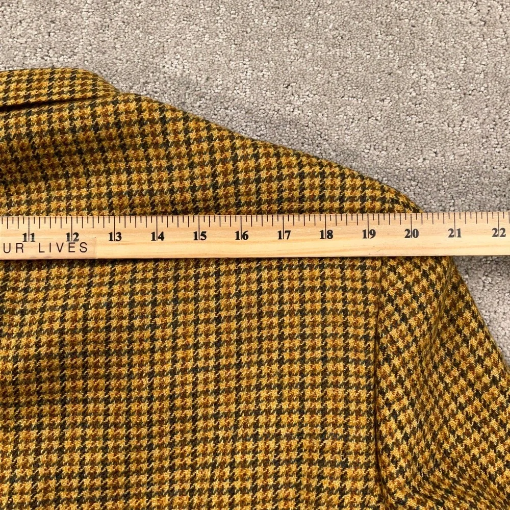 Tommy Hilfiger Blazer Men 42R Gold Rust Houndstooth Classic‎ American Jacket